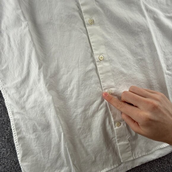 Stenstroms Cotton Twofold super 15.5 Slimline White Long Sleeve Button Up Solid - Picture 16 of 16